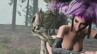 Witch Getting Wood into the Forest