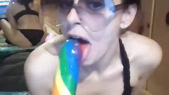 Rainbow porn video – Rainbow Hotty’s Rainbow Dick Pop /sucker Web Cam Performance