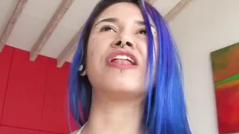 CARNEDELMERCADO - (Charlotte Franco Alex Moreno) - Blue Haired Gothic Hispanic Getting