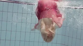 Russian Teen Babe Swimming Pool Sex - Red Lingere Under Water