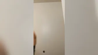 Blonde Hoe inside Restroom