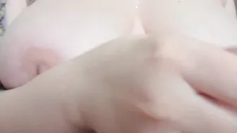 Big Titted Tatooed cunt with mouth makes Titfuck Cum on Titted