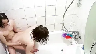 Awesome Young Lovers Rough Fucking Action at the Shower Room
