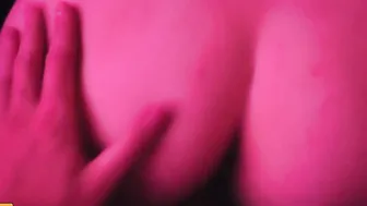 Pink Lights Gigantic Titted Doggy Missionary Cum on Cunt Butt Zipper Jeans
