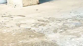 Bubbles Outside Beach Shower