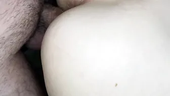 Close up doggy style with monstrous cummed on her butt