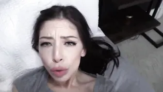 Stepsister spreads wide open popping out her teenagers cunt