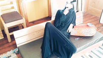 Arabic cunt with mouth Smoking with Penis and Sperm on her Perfect Hijab Face