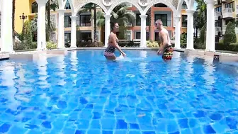 Gigantic boobies amateur Thai GF fuck at home after a day inside