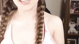Huge Hooters Masturbate Vagina and Cum