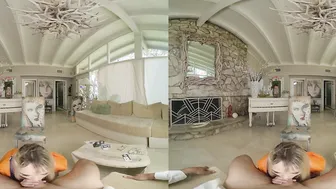 Skinny Blonde Lilly Bell as KAKEGURUIs RUNA is Angry and Turned On VR Porn