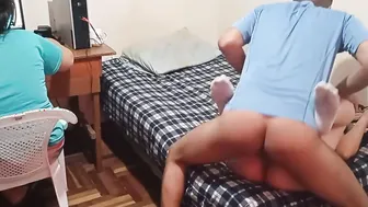 Lusty stepmom rewards me by letting me pounded her: my sister plays