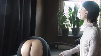 Spanking his butt