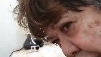 Old Granny porn video – LOUISE 83year mature latin grandmother blows and fucks young boy