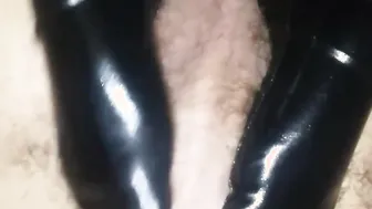 Toes Bondage Having Fun with his Dick