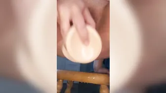 Hotwife Multiple Squirts on Enormous Sex Toy