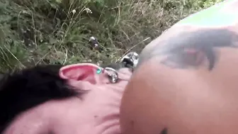 SCAMBISTIMATURI - Dirty Italian Older Lady Getting Boned into the Booty Outside - AMATEUREURO