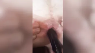 Glass Vibrator my Booty Slurping