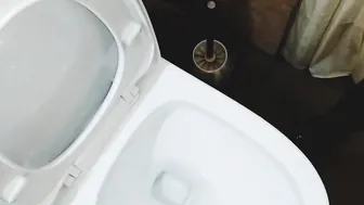 My Hot Witch Next Door Helping me by Holding Cock while I Peeing into Bathroom
