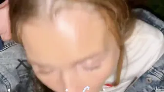 Super Sexy cunt with mouth blowing big cock on a famous outside place