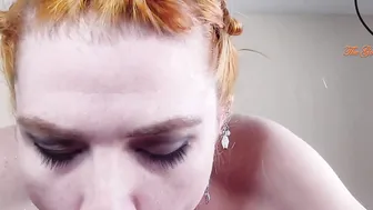 Bombshell Red Head Hoe Threatens to Suck you Dry with Irresistible Sloppy Throatjob - TheGoddessOfLust