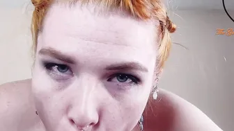 Bombshell Red Head Hoe Threatens to Suck you Dry with Irresistible Sloppy Throatjob - TheGoddessOfLust