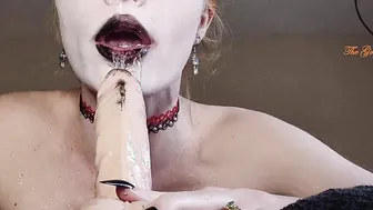Hottie Red Haired Gothic Hoe give Beauty Eye Contact Sloppy Throatjob ~ TheGoddessOfLust