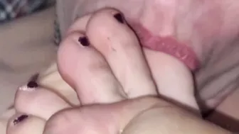 Creampie inside my Face while Suck my Feet and Toy LCoF 7/10 Feetcouple69 Facial Couple