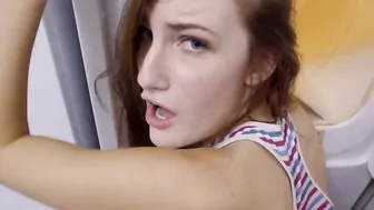 Stucked thin stepsis Nina Nirvana gotten banged so deep and rough by