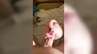 Housewife Making Brilliant Hand Job ending with Nice Jizzed