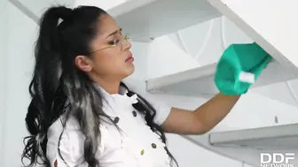 Julia De Lucia is a slutty maid who likes to
