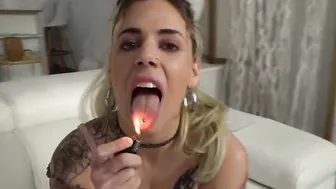 Big Boobed inked Argentinian comes to FAKings to taste HER FIRST EBONY PENIS