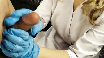Nurse Masturbates My Penis Into Pvc Glove