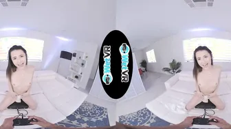 WETVR Dark Haired Ejaculates Rough on Huge Cock into VR