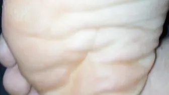 Cum on Jasmine toes