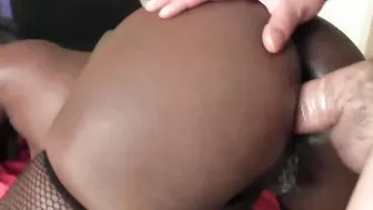 Black cougar inside Amateur Interracial Casting Sex Video