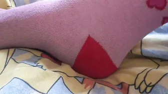 Putting on and taking off Colorful Socks from my Collection