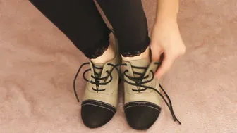 Taking off my Shoes Slowly and Showing my Foot.