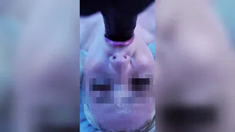 Blonde Wifey Gagging on bbc Toy