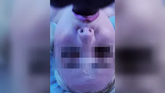 Blonde Wifey Gagging on bbc Toy