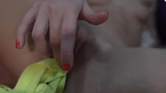 Cutie Rigidly Masturbates and Orgasm from Lingerie inside Twat