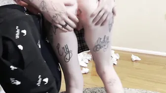 Vulgar Teenie Step Sis makes her Huge Dude Cum after Fucking her Booty - Full Scene