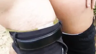 Compilation of Anal Sex with Cum inside the Butt for a Dark Hair with a Gigantic Butt