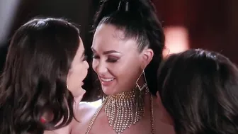 Team porn video – SLAYED Ariana Emily  Eliza: all-women dream team three-way