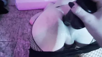 Step Sis made me take her Ebony Vibrator and Cum on her Heels