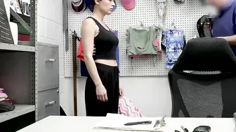 Suspicious lady stealing and punished rough by their pervert officer