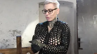 Leder Dominatrix Entjungfert Sklave ANAL 