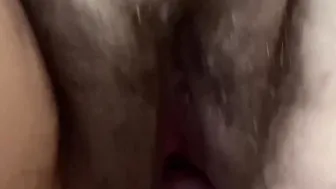 pov of Fucking my Wifes Great Bushy Vagina then taking her from behind till I Pop