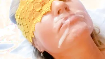 Keeping porn video – She Happily Keeping Cum on her Face Cum Bimbo