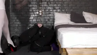 Queening and Booty Worship inside White Stockings of Freaky Gf Trailer